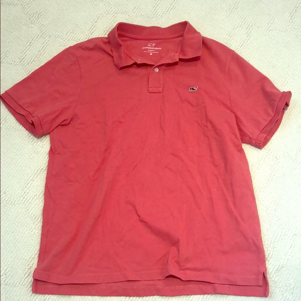Vineyard Vines pique polo Men’s Small Coral.